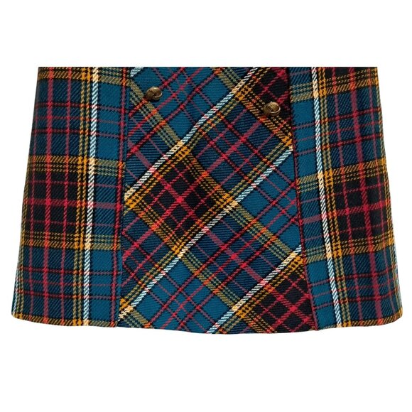 Vintage 60s Girls Plaid Jumper Dress Girls Size 8 by Rayonette - Picture 6 of 9